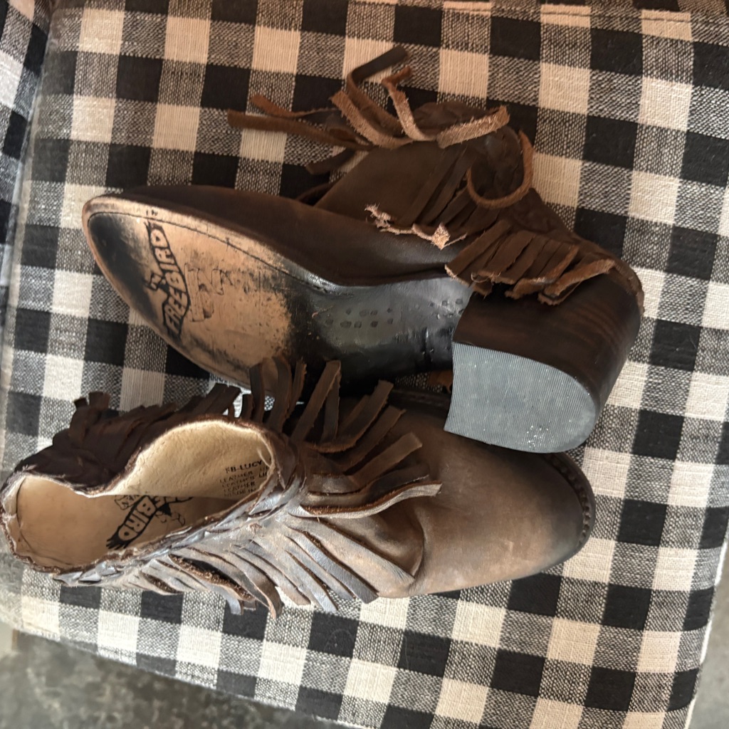 Freebird By Steven Tan Fringe Ankle Booties